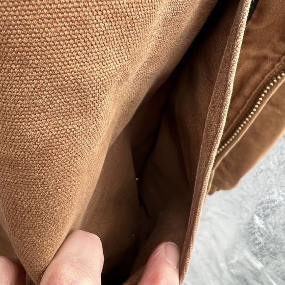 Carhartt J130 Brown Hooded Jacket Work Coat Size 2XL Tall - Picture 15 of 16